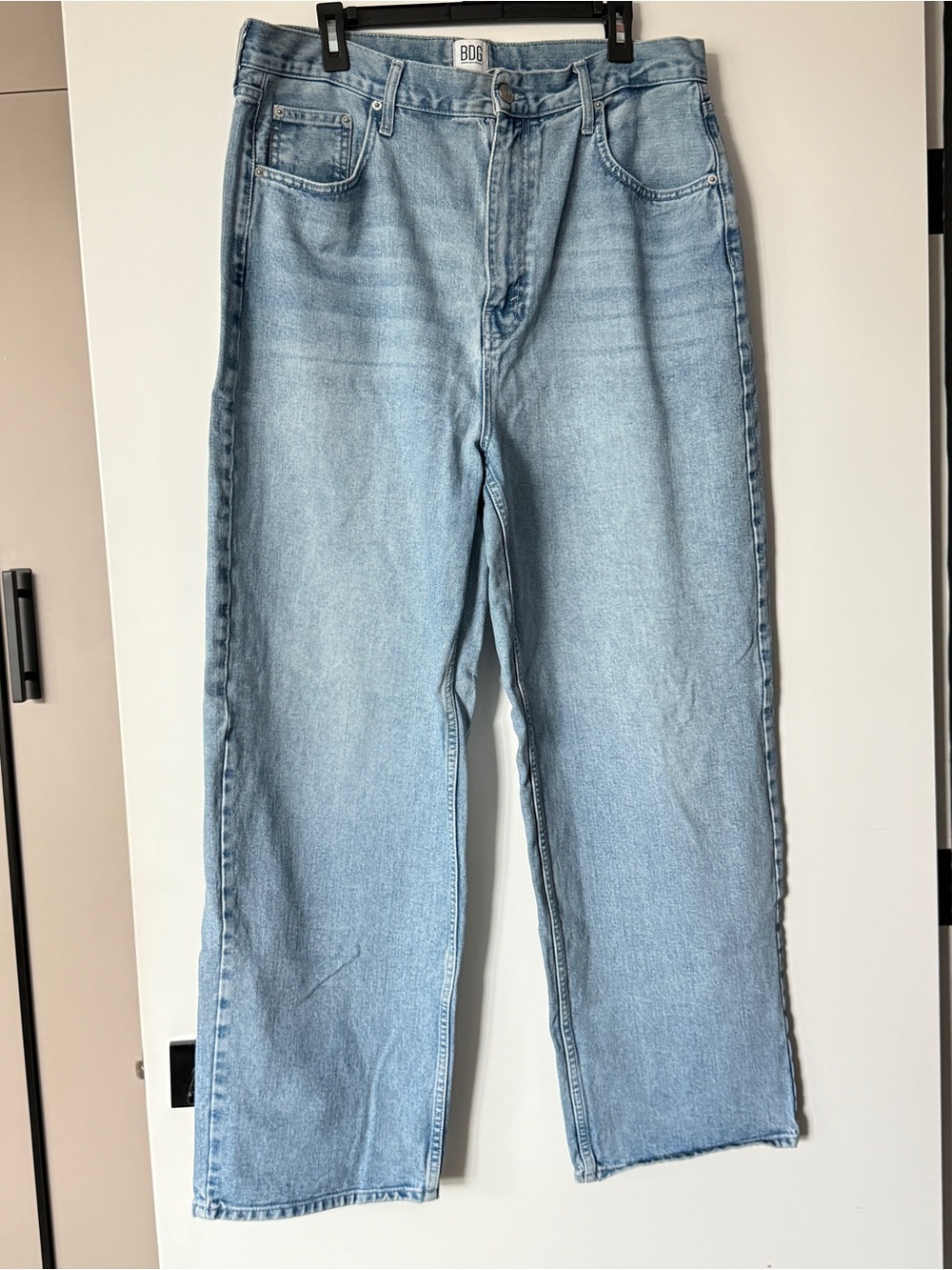 BDG Urban Outfitters High Rise Baggy Light Wash Straight Jeans